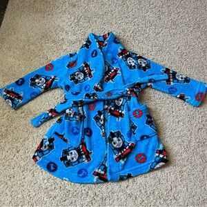 Thomas The Train & Friends 2T Toddler Plush Bathrobe 2014 Robe Blue Soft